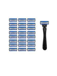 Men's Manual Razor Set With Replaceable Razor Blades, Reusable Handle, Sharp Stainless Steel Blades, Smooth Close Shave, For Men Facial Shaving, Wet Shaving Suitable - A - View 19