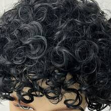 Fashionable Men's Short Curly Wig, Thick And Voluminous, Made Of Synthetic Material, Simple Black, Suitable For Daily Wear And Halloween Party Decoration. - Multicolor - View 5