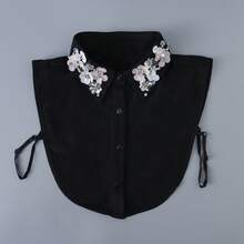 1pc New Autumn/Winter 3D Floral Sequin Beaded Detachable Collar, Versatile Shirt Decoration Collar, Sweater Inner Layer Collar Accessory - Multicolor - View 7
