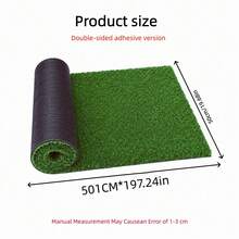 1件 19.7x197英吋高品質人造草皮，塑膠材質，室內/室外合成草地毯，適用於戶外花園、庭院、陽台裝飾、沙灘與游泳場景。[可自由裁剪] - 綠色 - 查看 28