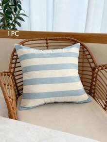 1pc Decorative Pillow Cover With Invisible Zipper, No Filling, Suitable For Living Room, Dining Room And Bedroom Decor, Soft And Comfortable, Minimalist Style - Multicolor - View 2
