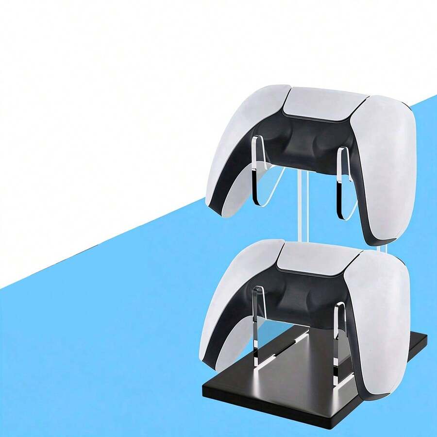1PC Universal, Storage Rack, Headphone Stand, Transparent Acrylic Stand, Detachable Stand, Desktop Display Stand, Compatible With PS4/Switch Game Controllers, Gaming Headphones - Black - View 1