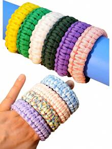 Handmade Woven Tactical Bracelet, Outdoor Survival Bracelet, Backpack Clip Decoration, Portable Outdoor Gear, Gift - Multicolor - View 3