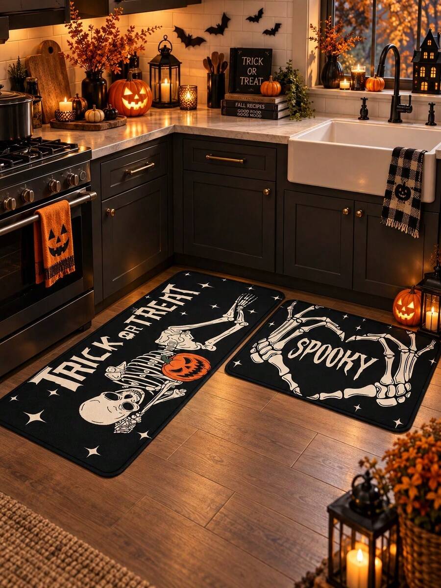 Alfombrilla protectora para estufa con diseño de calabaza y hojas de arce, para el otoño. Resistente al calor, al desgaste y a las manchas. Perfecta para encimeras de cocina, estufas de gas, cocinas de inducción, hornos, encimera de lavadora y secadora. Fácil de limpiar. - Estilo 16 - Ver 1