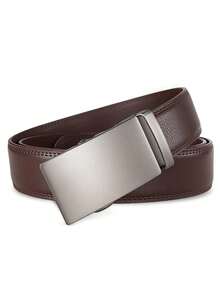 Men's High-Quality Ratchet Belt, Adjustable Automatic Buckle, Versatile Fashionable Casual Belt, Business Pants Accessories - Multicolor - View 6