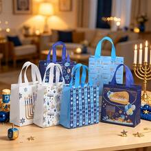 Túi tote Menorah Festival, phù hợp cho tiệc lễ hội, làm quà tặng, trang trí nhà cửa và sử dụng hàng ngày - Nhiều màu - Xem 3