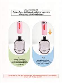 8ml Travel Refillable Perfume Atomizer, Ribbed Empty Perfume Spray Bottle With Visible Window, Leakproof Portable Scent Container For Daily Trip, Makeup Accessories - Multicolor - View 2