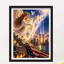 1PC DIY 5D Diamond Painting Kit 911 Memorial Pattern - Round Full Drill Art Mosaic Craft, Home Wall Decor, Unframed - No Frame - View 2