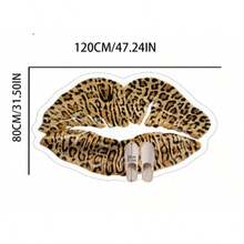 1pc Sexy Leopard Print Lips Velvet Rug, Decorative Carpet, Bedroom Decor, Small Rug, Carpet, Home Decor, Living Room Rug, Living Room Small Rug, Bedroom Carpet, Living Room Home Decor, Outdoor Rug, Washable Carpet - Khaki - View 13