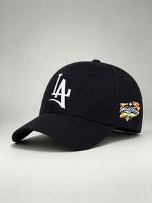 1pc Gothic Men Hats Letter LA Embroidery Side World Printing Baseball Cap Adjustable Design Perfect For Hiking Travel Parties And Outdoor Activities. - Multicolor - View 7