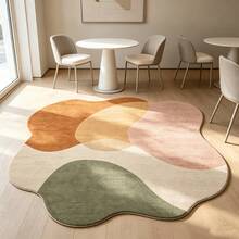 1pc Morandi Color Block Carpet, Soft And Comfortable Bedroom Rug ...