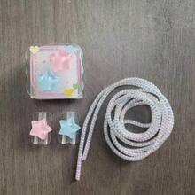 4pcs Star-Shaped Colorful Charger Head Protector Set, Data Cable Anti-Break, Compatible With IPhone 12/13/14/15/16 And 20W Fast Charger, Data Cable Fixator, Anti-Broken Cable, TPU Charger Head Protector - Multicolor - View 12