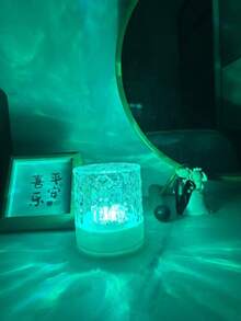 1pc 16-Color Water Ripple Aurora Atmosphere Light With Remote Control, Creates Romantic And Cozy Ambiance, Suitable For Room Decor, Game Room, Christmas Gift, Birthday Gift - Multicolor - View 3