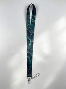 1pc Stethoscope Heart Print Lanyard With Keychain, Hospital ID Badge Office Credential Anti-Loss Lanyard, Student Keychain Lanyard, ID Card Halter, Student Campus Card Protective Case Lanyard - Rectangle - View 6