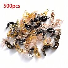 200/500 cái khóa nối, phù hợp làm đầu bấm hạt nối cho dây xích bi kim loại, phụ kiện làm trang sức DIY - Cúc bấm - Xem 14