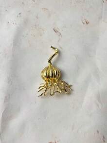 Garlic Bulb Root Brooch Openwork Vegetable Art Pin Jewelry - Garlic Brooch - View 10