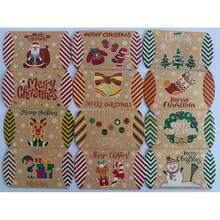 Christmas Kraft Paper Pillow Gift Box, Christmas Candy Box, Suitable For Snacks, Chocolates, Small Gifts And Holiday Party Favors - Multicolor - View 7