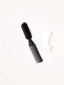 2pcs Multi-Function Fading Brush, Nylon Bristles, Men's Hair Styling Brush, Tool Scissor Cleaning Brush, Beard Brush - A - View 6