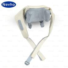 Nevho Portable Kneading Electric Neck Massager, Multifunctional Wearable Massage Shawl, Smart Relaxation Device, 3-Speed Intensity & Soothing Warmth, Hands-Free Adjustable Straps, Ideal For Daily Home, Office, And Travel Leisure - White - View 9