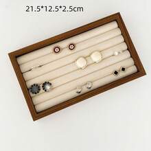 6/1pc Wooden Jewelry Tray Storage Box, Drawer Organizer, Jewelry Drawer Liner Container Display Box, For Storing Earrings, Necklaces, Rings, Bracelets, With Removable Dividers, Suitable As Gift For Women, For Storage Organization And Travel Essentials, Back To School Season - Multicolor - View 13