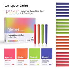 5-Tone 4-Color Set Languo Colored Ink Fountain Pens, Alloy Nib, 1.5g Large Capacity Replaceable Ink Cartridges, Multiple Color Options, Smooth Writing Without Skipping, Suitable For Journaling, Drawing, Card Making, Note-Taking And Handmade DIY Crafts - 4-color Ballpoint Pen - View 17