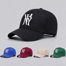 1 Pc Men's Gothic Letter NY Embroidered Fashion Baseball Cap, Adjustable Design, Suitable For Outdoor Activities, Travel, And Running - Multicolor - View 2