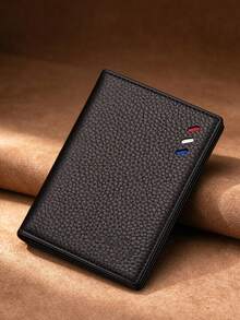Business Men's Trifold Short Wallet, Durable PU Leather, Multiple Card Slots, Compartments For Bank Cards, IDs, Coins, Daily Vintage Highly Attractive Handheld Wallet - Multicolor - View 7