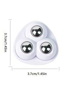 1pc Stainless Steel Swivel Casters, Self-Adhesive Wheels Suitable For Household Storage Boxes And Cabinets - A - View 3