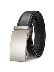 Men's High-Quality Ratchet Belt, Adjustable Automatic Buckle, Versatile Fashionable Casual Belt, Business Pants Accessories - Multicolor - View 2