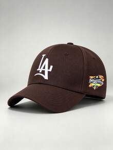 1pc Gothic Men Hats Letter LA Embroidery Side World Printing Baseball Cap Adjustable Design Perfect For Hiking Travel Parties And Outdoor Activities. - Multicolor - View 13
