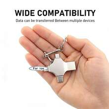 Flash Drive USB 4-in-1 2TB, Memory Stick, Penyimpanan Eksternal, Kompatibel dengan Ponsel/iPod/Komputer/iOS dan Android/PC - View 6