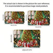 1pc Christmas Door Mat - Machine Washable, Non-Slip, Fade-Resistant Polyester Door Mat - Holiday Low Pile Rug, Flat Weave Carpet, Suitable For Bedroom, Hallway, Kitchen, Bathroom, Entrance - Home, Room And Christmas Decor - B - View 2