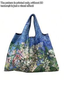 1pc Women's Tote Bag, 2D Creative Animal Pattern Design, Large Capacity, Minimalist Style, Versatile For Commuting, Travel, Shopping, Convenient Open-Close Design, Multi-Functional, Suitable For Various Occasions, Classic And Easy To Clean, Easily Matched - Multicolor - View 17