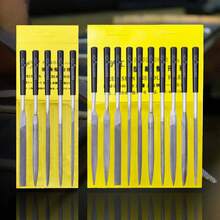 5pcs/10pcs Metal File Set - Handheld Needle Files With Non-Slip Rubber Handles, Includes Carbon Steel Small Flat, Square, Round, Half-Round And Triangular Files, Suitable For Metal And Wood Shaping, Jewelry Making And DIY Hand Repair Tools - File - View 10