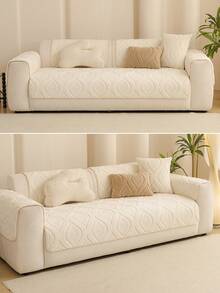 1PC Soft Cotton Velvet Skin-Friendly Warm All-Season Universal Non-Slip Sofa Cushion, Decorative Protective Cover Seat Pad For 1-4 Seater Sofas, Machine-Washable - Multicolor - View 3
