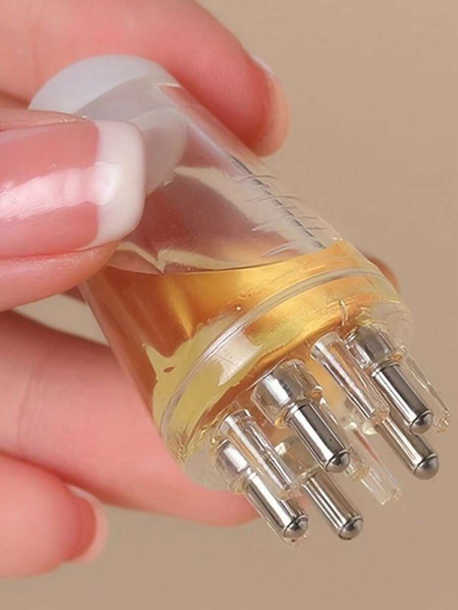 1pc Mini Portable Scalp Oil Applicator Head Massage Roller Comb - Multicolor - View 1