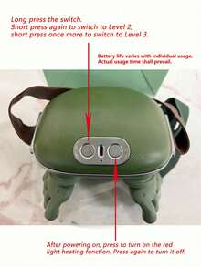 Smart Heated Neck & Shoulder Massager, USB Electric Deep Tissue Kneading Massage Machine For Neck, Back, Legs, Christmas & Halloween Gift For Women & Men - C-Green - View 7