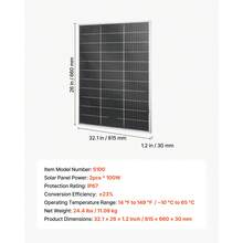 2PCS 100W Bifacial Solar Panels, 23% High-Efficiency N-Type Monocrystalline PV Module With MC4 Output & Aluminum Frame, IP67 Waterproof Solar Panel For Car Boat RV Flat Rooftop Off-Grid - 2PCS 100W Bifacial - View 12