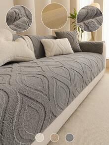 1PC Soft Cotton Velvet Skin-Friendly Warm All-Season Universal Non-Slip Sofa Cushion, Decorative Protective Cover Seat Pad For 1-4 Seater Sofas, Machine-Washable - Multicolor - View 7