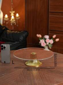 1pc Large/Small Smooth Cake Tray/Plate, Suitable For Wedding/Party Snacks, Candy, Dried Fruit Display, Reusable, Suitable For Party, Celebration - Multicolor - View 14