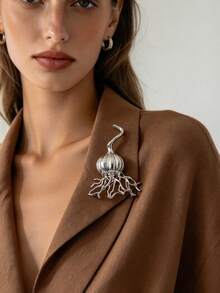 Garlic Bulb Root Brooch Openwork Vegetable Art Pin Jewelry - Garlic Brooch - View 7