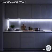 Warm White/White LED Light Strip, 1m/2m/3 Meters/5m/10m USB LED Light Bar, 5V White/Warm White LED Light With Button, Flexible USB Light, Adhesive And Cuttable, For TV Backlight, Home Decor, Bedroom, Cabinet, Kitchen, DIY Lighting - White - View 14