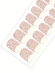 Christmas Semi Cured Gel Nail Strips, 20Pcs Long Lasting Salon Quality Wraps, Easy Apply & Remove Gel Nail Stickers With UV Light - Red and White - View 6