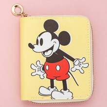 1pc Disney New Bear & Mickey Mouse Short Trifold Wallet Card Holder Coin Purse Multi-Slot Money Clip - Multicolor - View 14