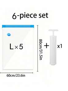 20/10/9/8/5/1pc Vacuum Compression Storage Bags With Manual Pump, Clothing Storage Bags, Vacuum Travel Storage Bags, Space-Saving Foldable Vacuum Sealed Bags, Travel Essentials, For Storage And Organization, Under-Bed Storage, Suitable For Moving, Travel, Seasonal Storage, Large Capacity Portable Vacuum Bags With Pump, Compression Packaging Cubes For Moving, Multi-Functional Waterproof, Moisture-Proof, Insect-Proof Wardrobe Storage Bags, Travel Essentials, 80% Compression Rate For Efficient Space Utilization, Also An Ideal Gift For Christmas - Multicolor - View 30