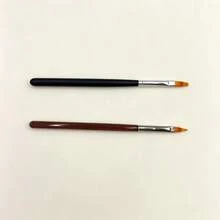 Ombre Nail Blending Brush 2Pcs, Dark Brown & Matte Black Handle, Nail Painting Tool For Natural Fade Artwork - Multicolor - View 4