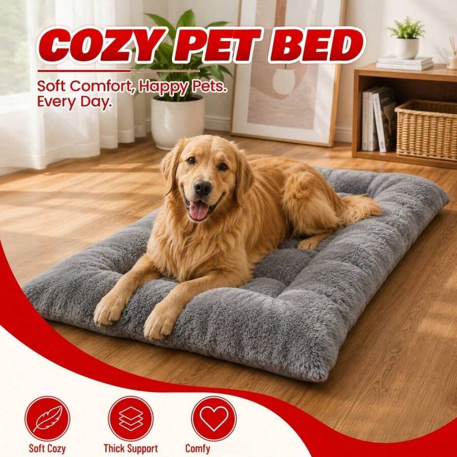Extra Large Plush Pet Bed Sofa Dog Mat, Thickened Super Soft Polyester Pet Pad, Suitable For Small, Medium And Large Cats And Dogs - Cute Rectangular Sofa - Multicolor - View 1