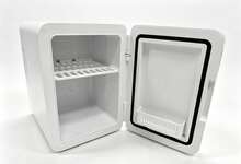 SOKANY 4L Portable Mini Fridge With LED Makeup Mirror, 3 Light Modes, Dual Cooling And Heating, Removable Shelf, Compact Refrigerator For Cosmetics, Beverages, Home And Travel - White - View 8