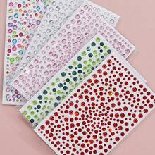 Self-Adhesive Rhinestone Face Gems, Acrylic Jewel Forehead Stickers For Wedding, Party, Celebration Decoration,Concert Look - Pink - View 43