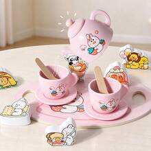 Children's Simulation Tea Party Toy Set, Beerus Collaboration Cute Cartoon Tea Set And Snacks, Princess Tea Party Game Toy, Suitable For Children 2 Years Old And Above, Role Play Toy Gift, Christmas Gift, Birthday Gift - Multicolor - View 4